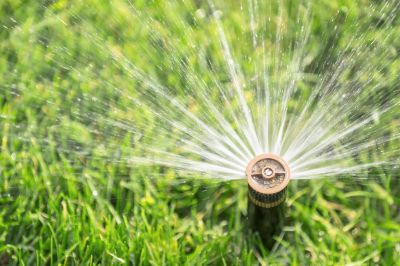 Lawn Sprinkler System in Winter